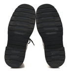 Chanel Fabric Grosgrain Lambskin Quilted Lace Up Combat Boot 36 Gray