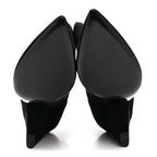 Saint Laurent Kid Scamosciato Niki 85 Wedge Booties 39.5 Black