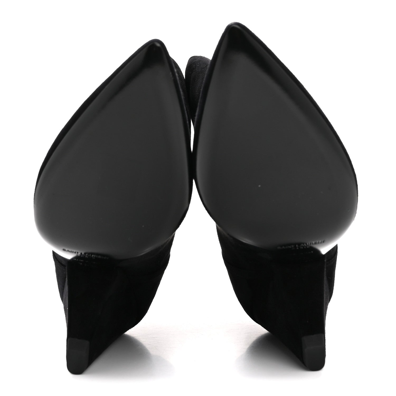 Saint Laurent Kid Scamosciato Niki 85 Wedge Booties 39.5 Black
