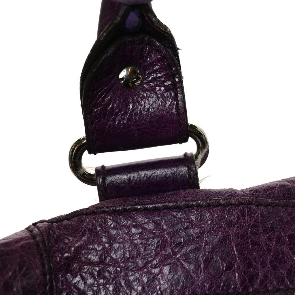 Balenciaga Agneau Giant 21 Silver Hardware Work Raisin