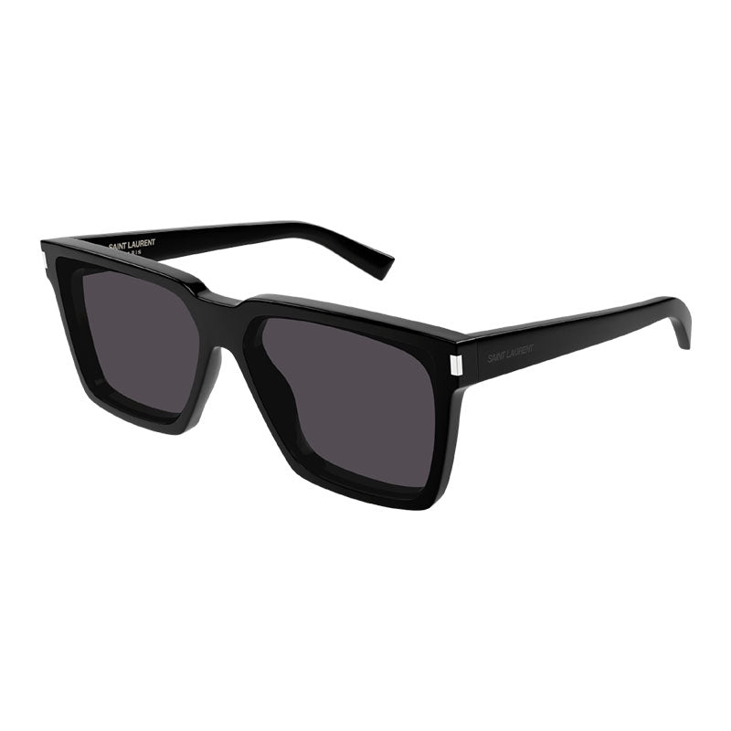 Saint Laurent Sunglasses Rectangle , Black Frame and Black Lens SL610001