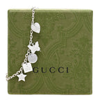 Gucci Sterling Silver Trademark Charm Bracelet