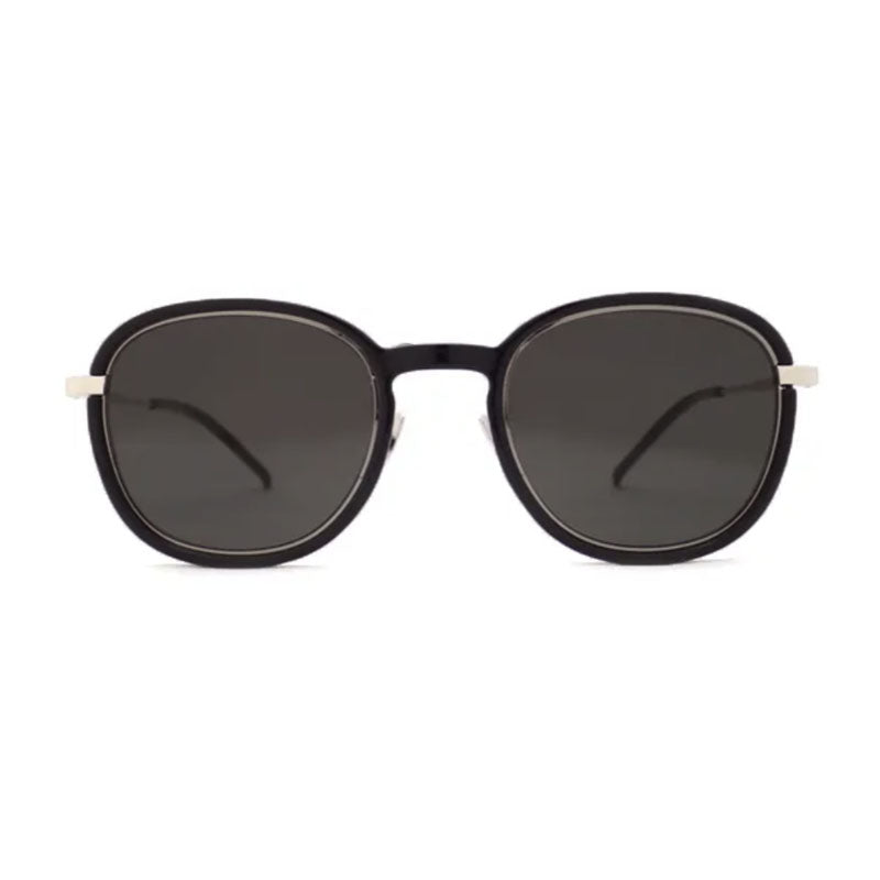 Saint Laurent Sunglasses Round Full Rim, Black Frame and Black Lens SL436001