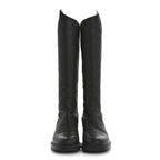 Gucci Guccissima Calfskin Miro Soft Knee High Riding Boots 35 Black