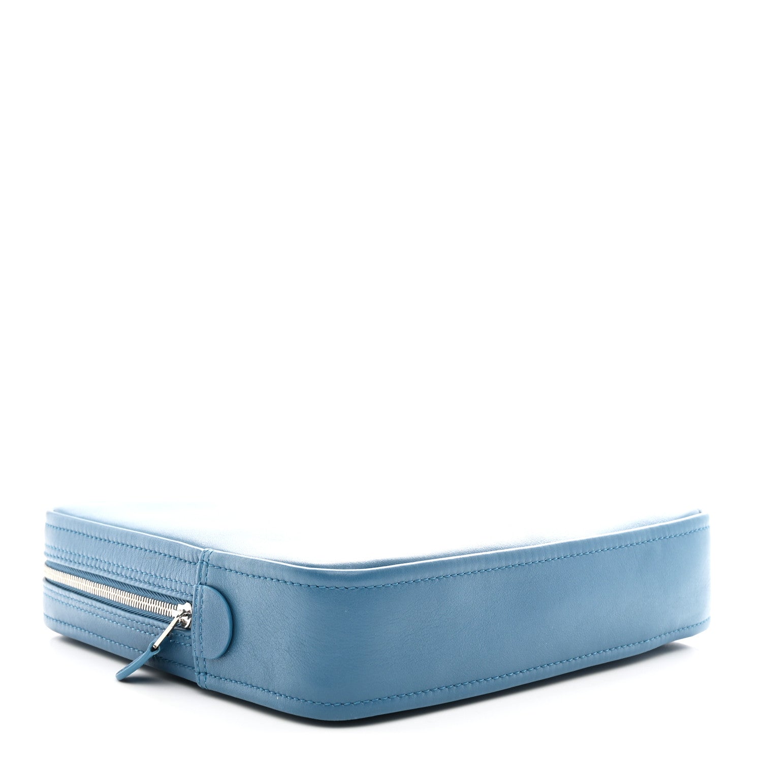 Balenciaga Calfskin M Triangle Pouch Bleu Persan