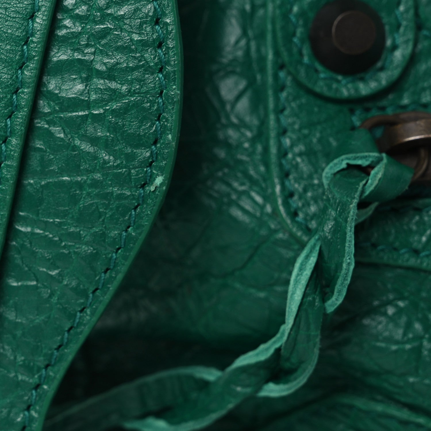 Balenciaga Agneau Classic Hardware Mini City Green