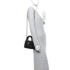 Chanel Shiny Aged Calfskin Quilted Nano Kelly Shopper Black