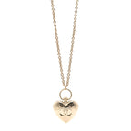 Chanel Metal CC Heart Locket Necklace Gold