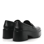 Chanel Calfskin CC Platform Loafers 38 Black