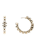 Chanel Crystal CC Hoop Earrings Gold