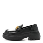 Fendi Vitello Abrasivato Fendigraphy 50mm Loafers 40.5 Black