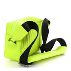 Balenciaga Grained Calfskin Embossed Car Camera Bag Yellow Fluo Black