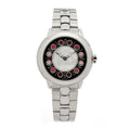 Fendi Stainless Steel Mother of Pearl Topaz Spinel 38mm Ishine Rotating Gem Two Tone Quartz Watch Black