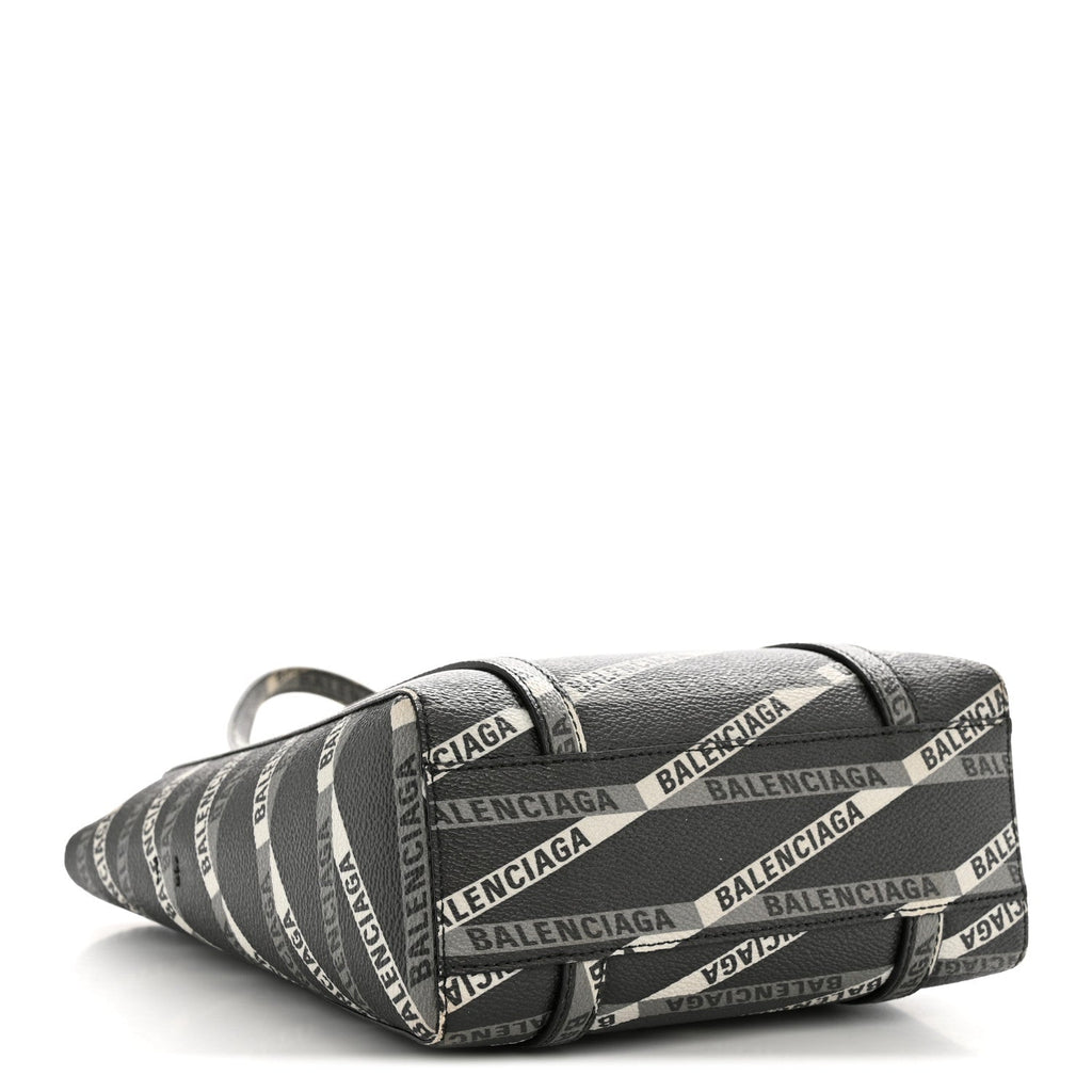 Balenciaga Coated Canvas Losange Monogram XXS Tote Black Grey