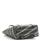 Balenciaga Coated Canvas Losange Monogram XXS Tote Black Grey
