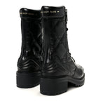 Christian Dior Calfskin Cannage D-Leader Ankle Boots 37.5 Black
