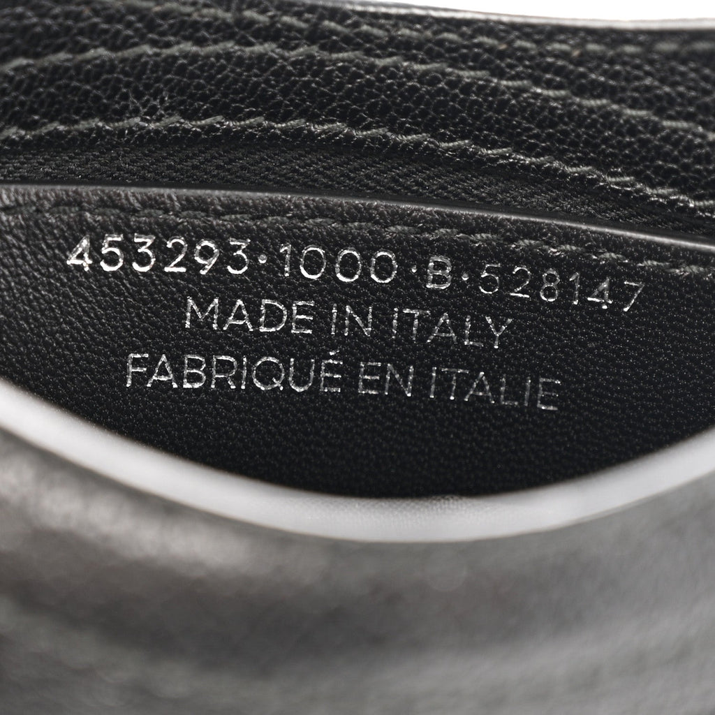 Balenciaga Chevre Silver Metallic Edge Hardware Nano City Black