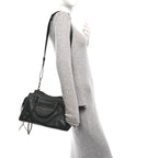 Balenciaga Grained Calfskin Neo Classic Black Hardware S City Black
