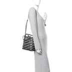 Balenciaga Coated Canvas Losange Monogram XXS Tote Black Grey
