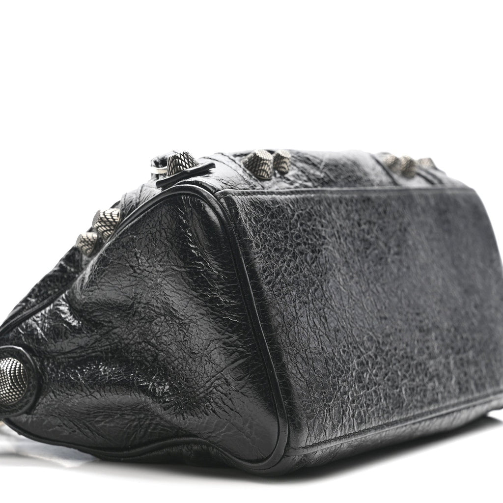 Balenciaga Agneau Arena Mini Le Cagole Duffle Crossbody Bag Black