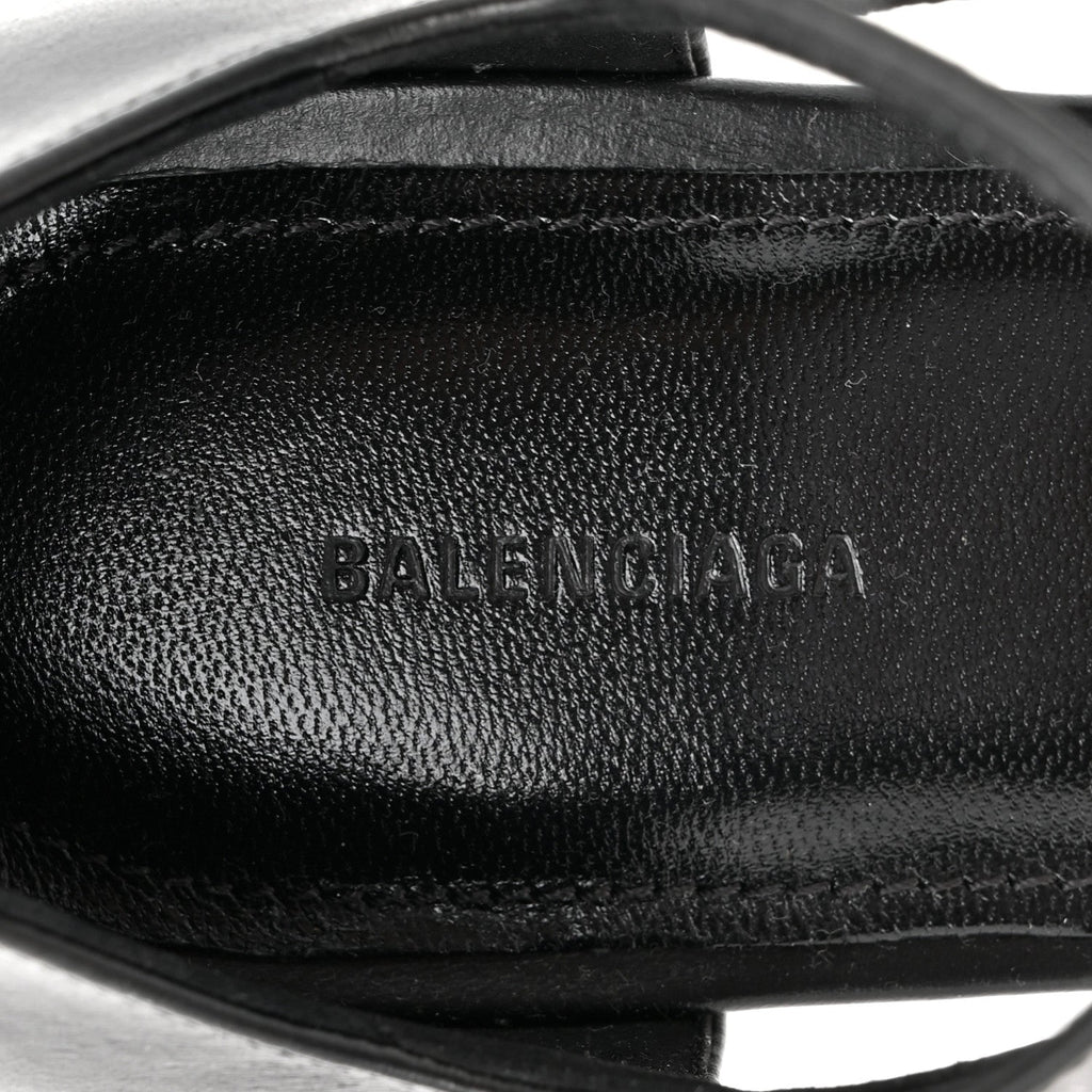 Balenciaga Calfskin Honey 90mm Sandal 37 Black