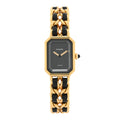 Chanel Stainless Steel Lambskin 20mm Chain Premiere Quartz Watch Gold XL