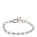 Gucci Sterling Silver Link Round Charm Bracelet