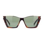 Saint Laurent Sunglasses Cat Eye Full Rim, Havana Frame and Green Lens SL369KATE002