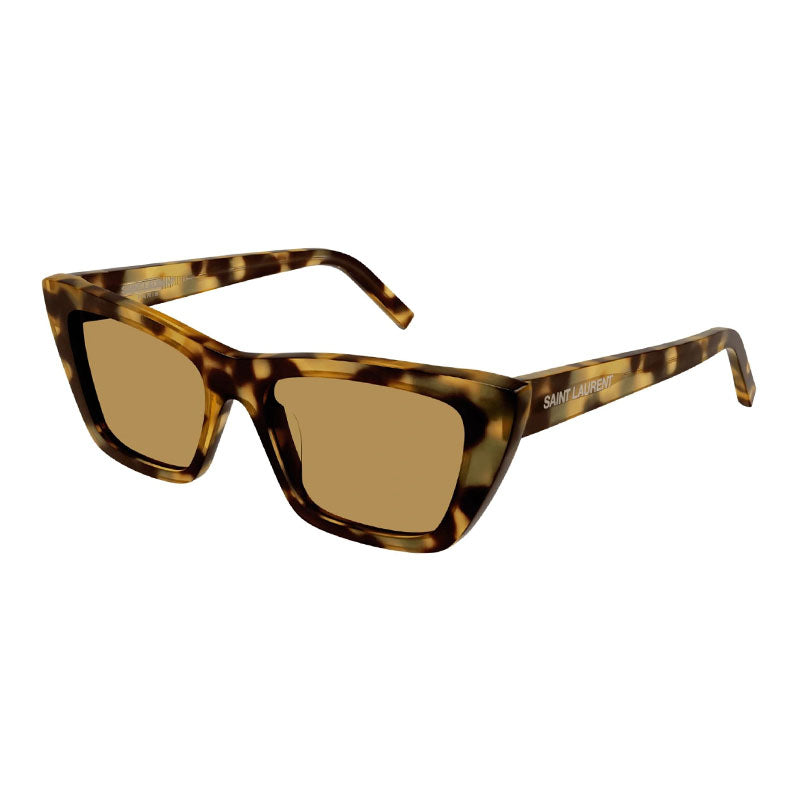 Saint Laurent Sunglasses Cat Eye Full Rim, Blue Havana Frame and Black Lens SL276MICA009