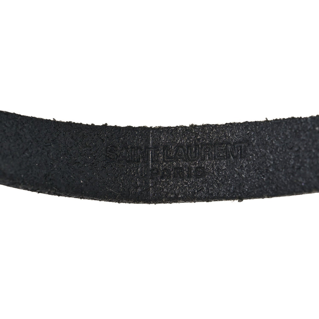 Saint Laurent Calfskin Opyum Bracelet S Black