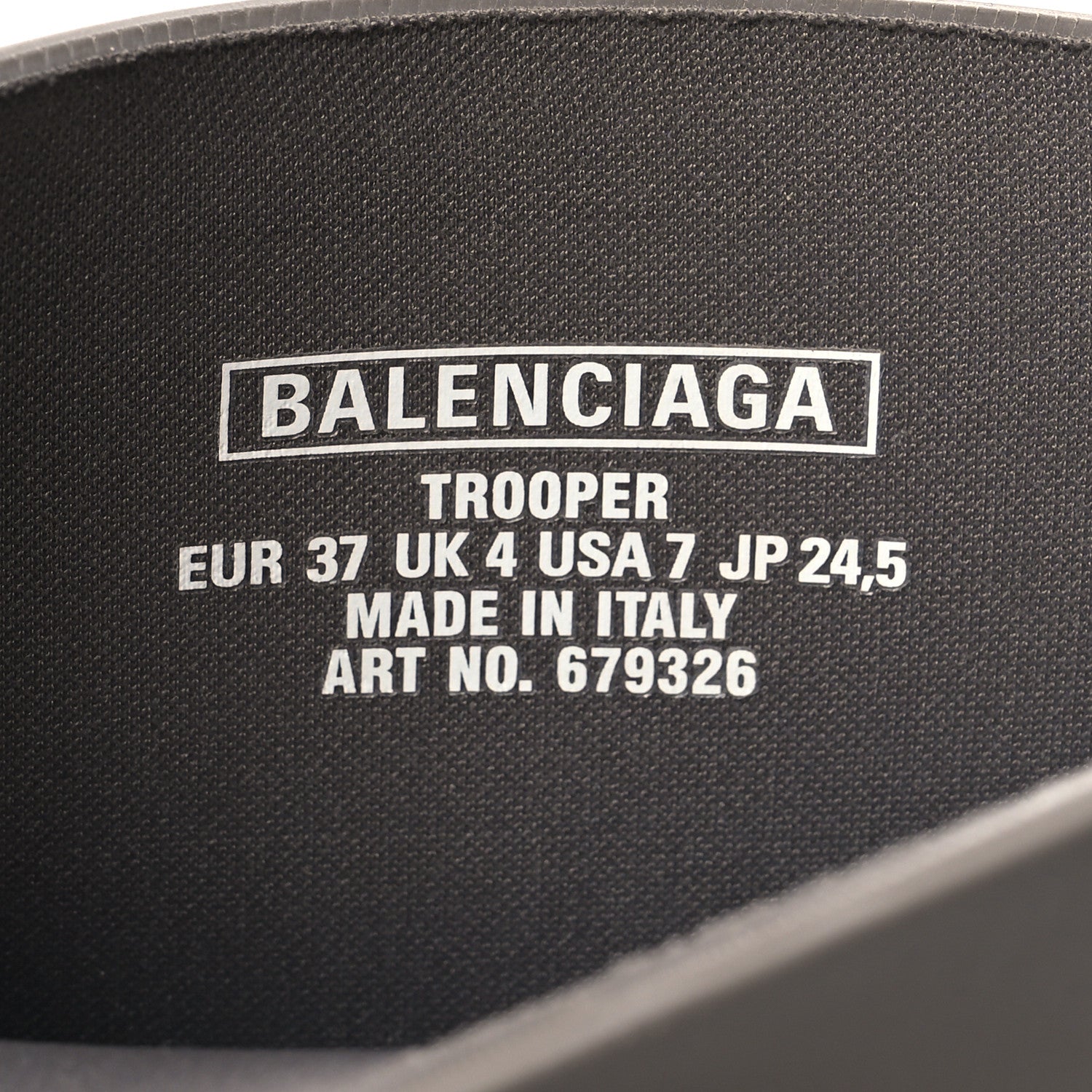 Balenciaga Rubber Trooper Boots 37 Grey