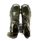 Prada Spazzolato Rois Re-Nylon Metal Triangle Logo Monolith Pouch Pocket 55mm Boots 41 Militare