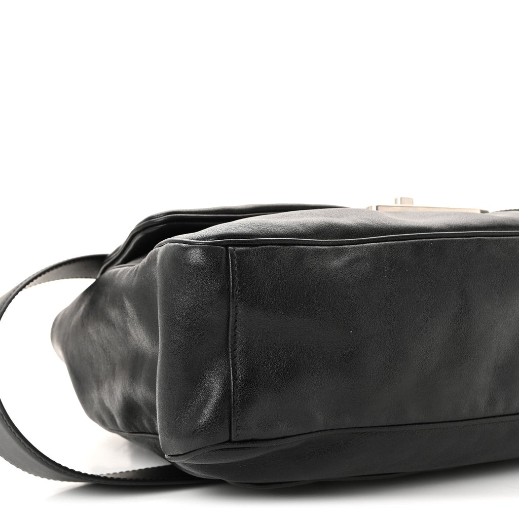 Balenciaga Calfskin Medium Modu Shoulder Bag Black