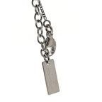 Saint Laurent Brass Monogram Charm Bracelet L Silver