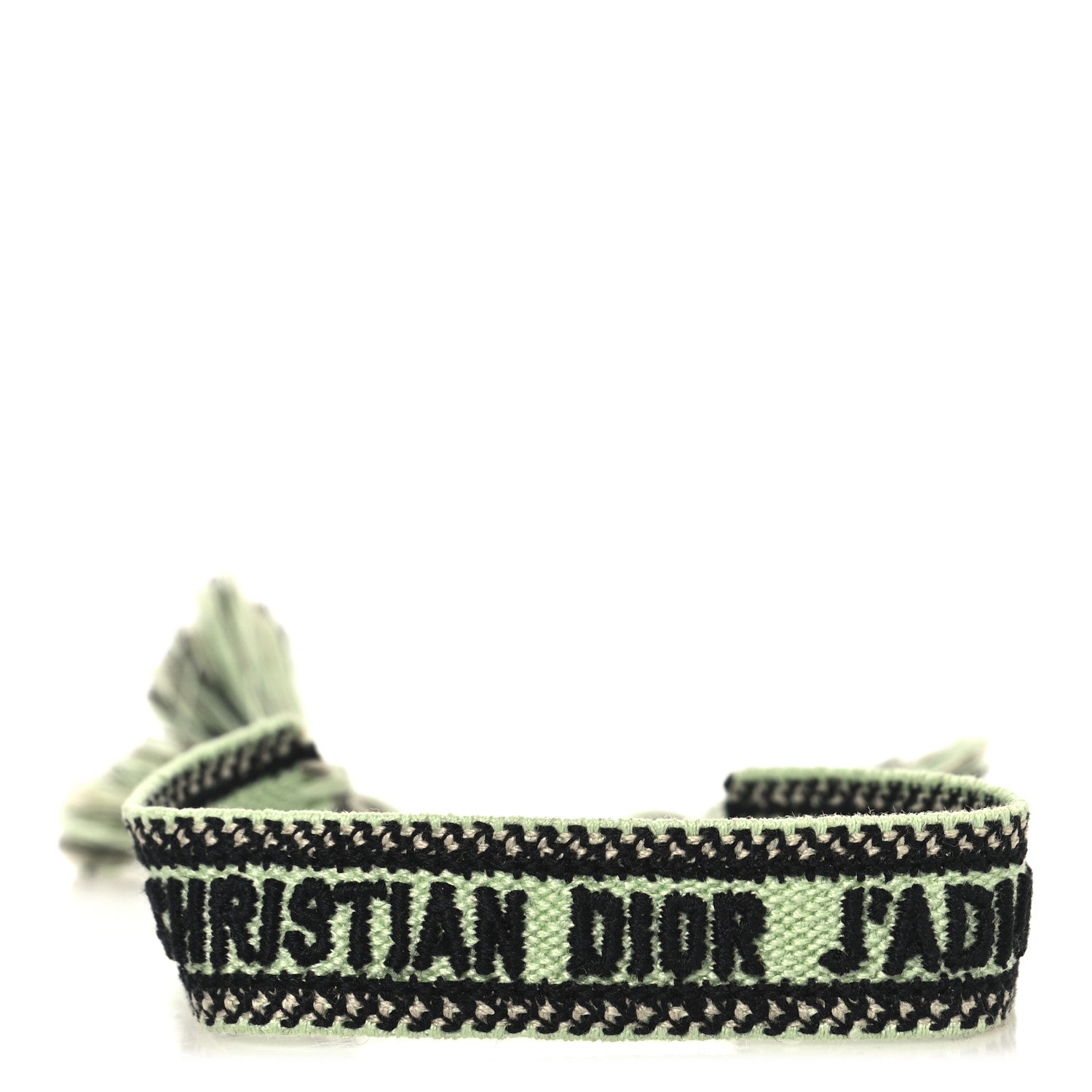 Christian Dior Woven Cotton J'Adior Friendship Bracelet Green