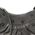 Balenciaga Agneau Arena Le Cagole Shoulder Bag XS Dark Grey