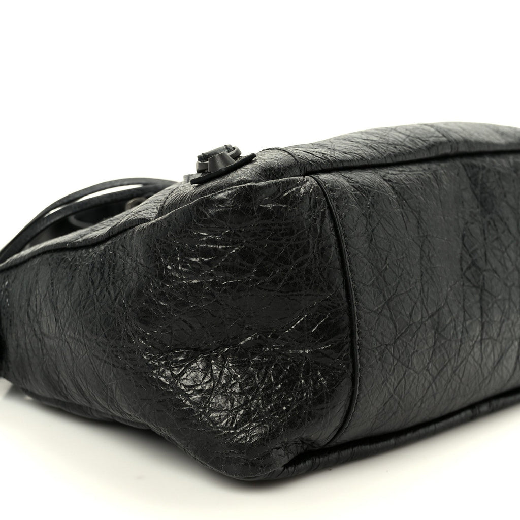 Balenciaga Agneau Arena Storico Classic Hardware Small Le City Moto Black