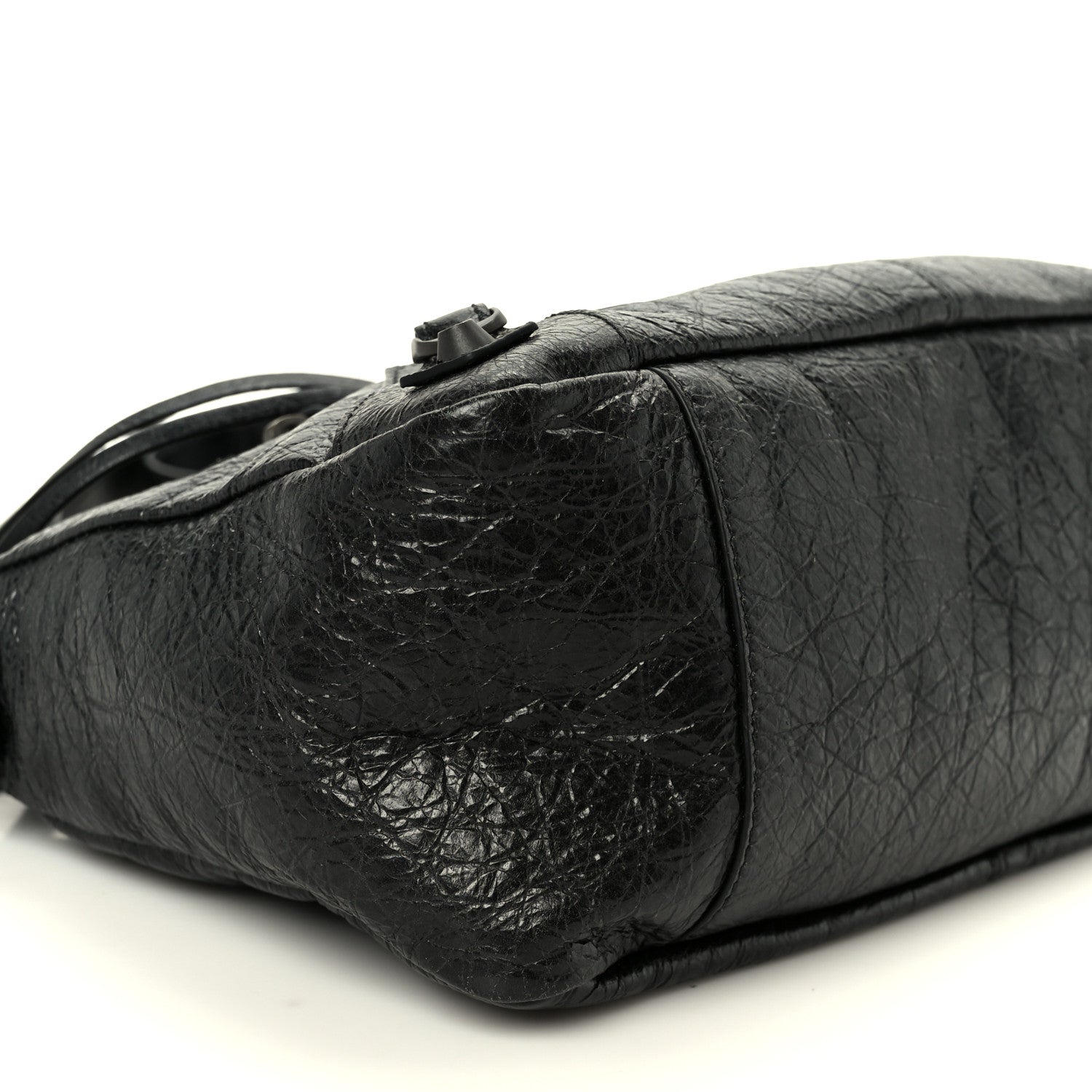 Balenciaga Agneau Arena Storico Classic Hardware Small Le City Moto Black