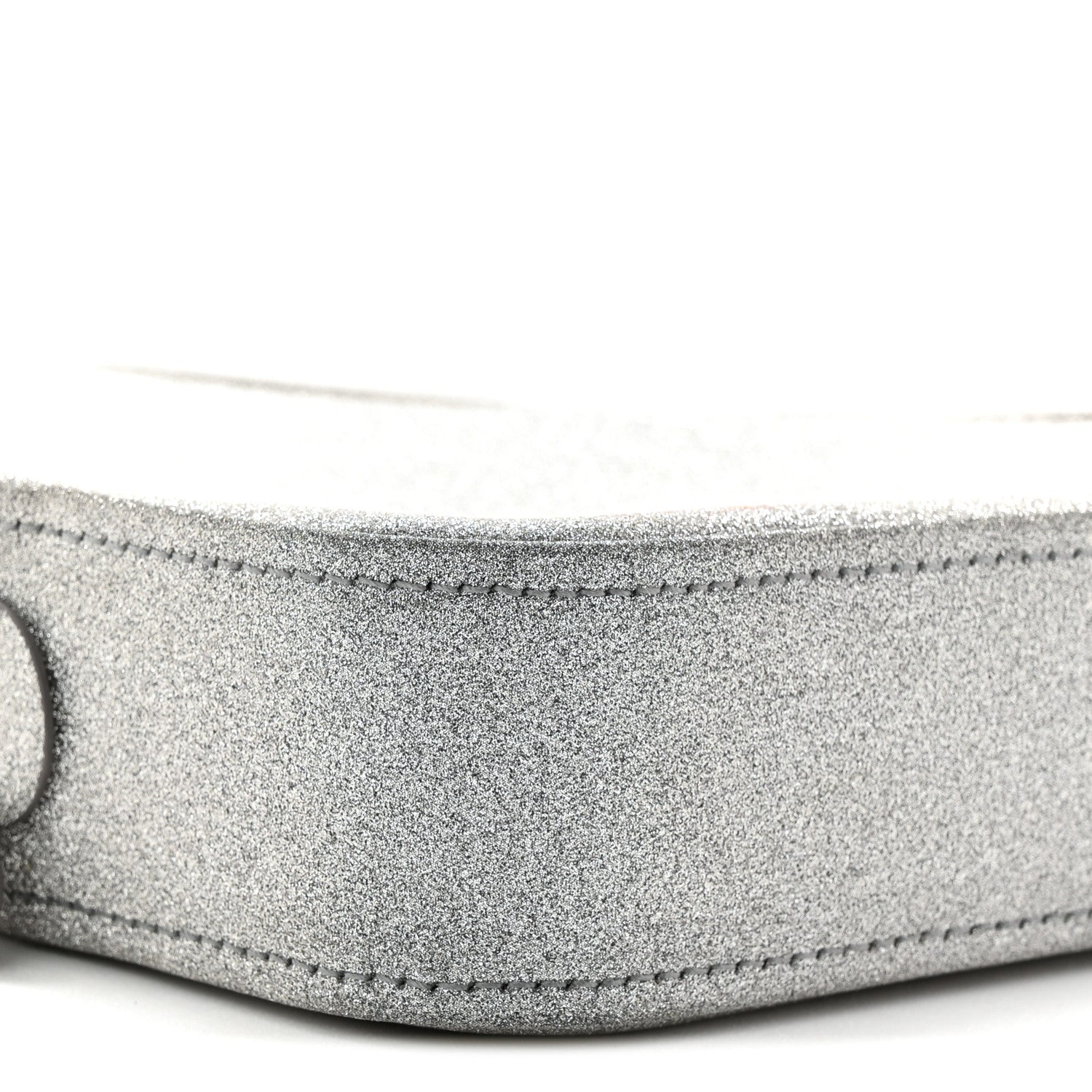 Balenciaga Glitter M Triangle Pouch Argent Black