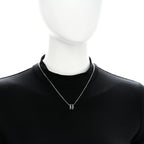 Chanel 18K White Gold Diamond Ceramic Ultra Necklace Black