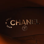 Chanel Calfskin CC Logo Mid Calf Boots 39 Brown