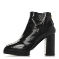 Chanel Crumpled Calfskin Cap Toe CC Ankle Boots 35.5 Black
