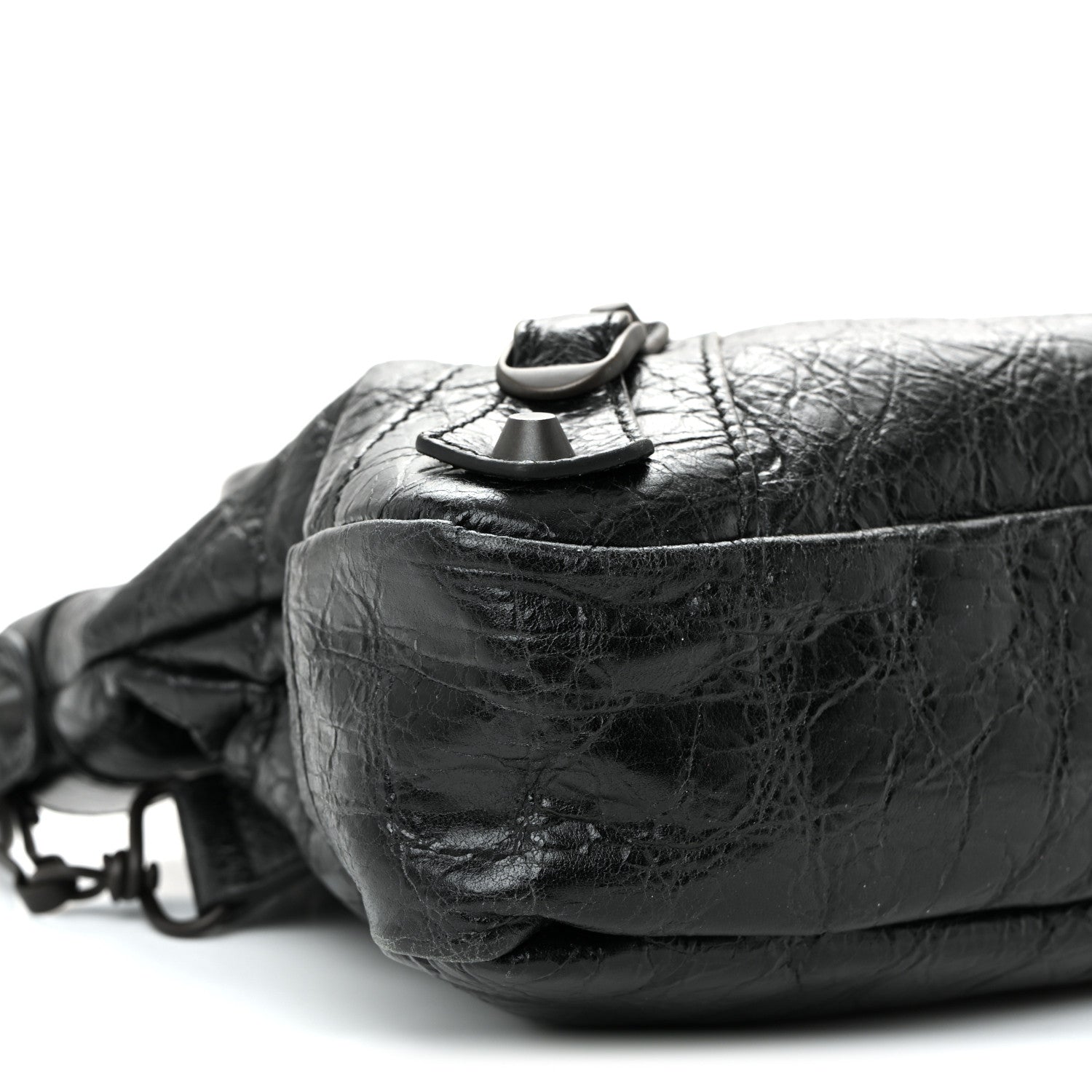 Balenciaga Agneau Arena Classic Hardware Le City First Bag Black