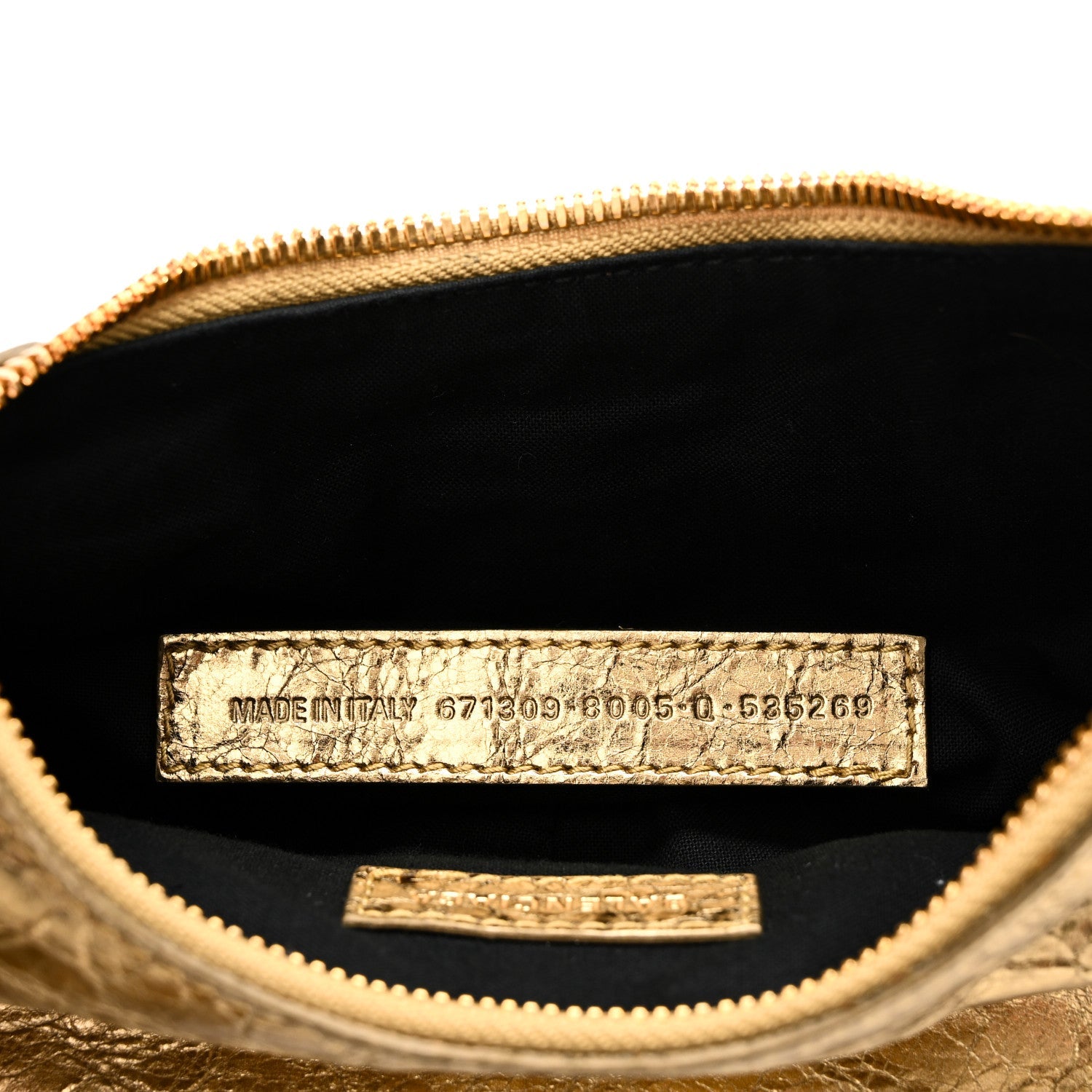 Balenciaga Metallic Agneau Arena Le Cagole Shoulder Bag XS Gold