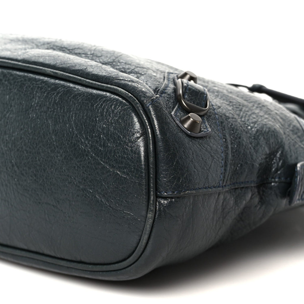 Balenciaga Agneau Classic Hardware Bowling Bag Anthracite