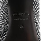 Balenciaga Wool Plaid Ankle Boots 41 Black White