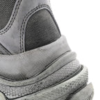 Balenciaga Fabric Mesh Dyed Mens Triple S Sneakers 45 Grey