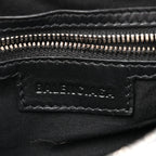 Balenciaga Metallic Agneau Arena Mini Le Cagole Duffle Crossbody Bag Silver