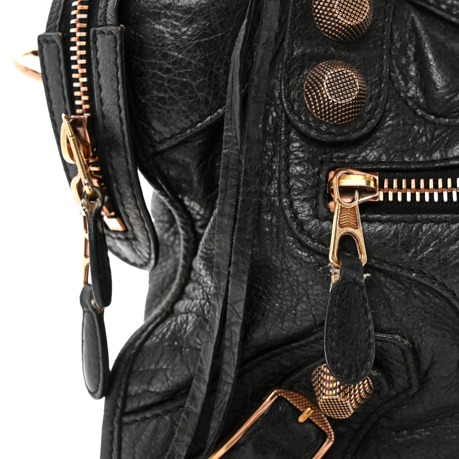 Balenciaga Agneau Giant 21 Rose Gold Hardware City Black