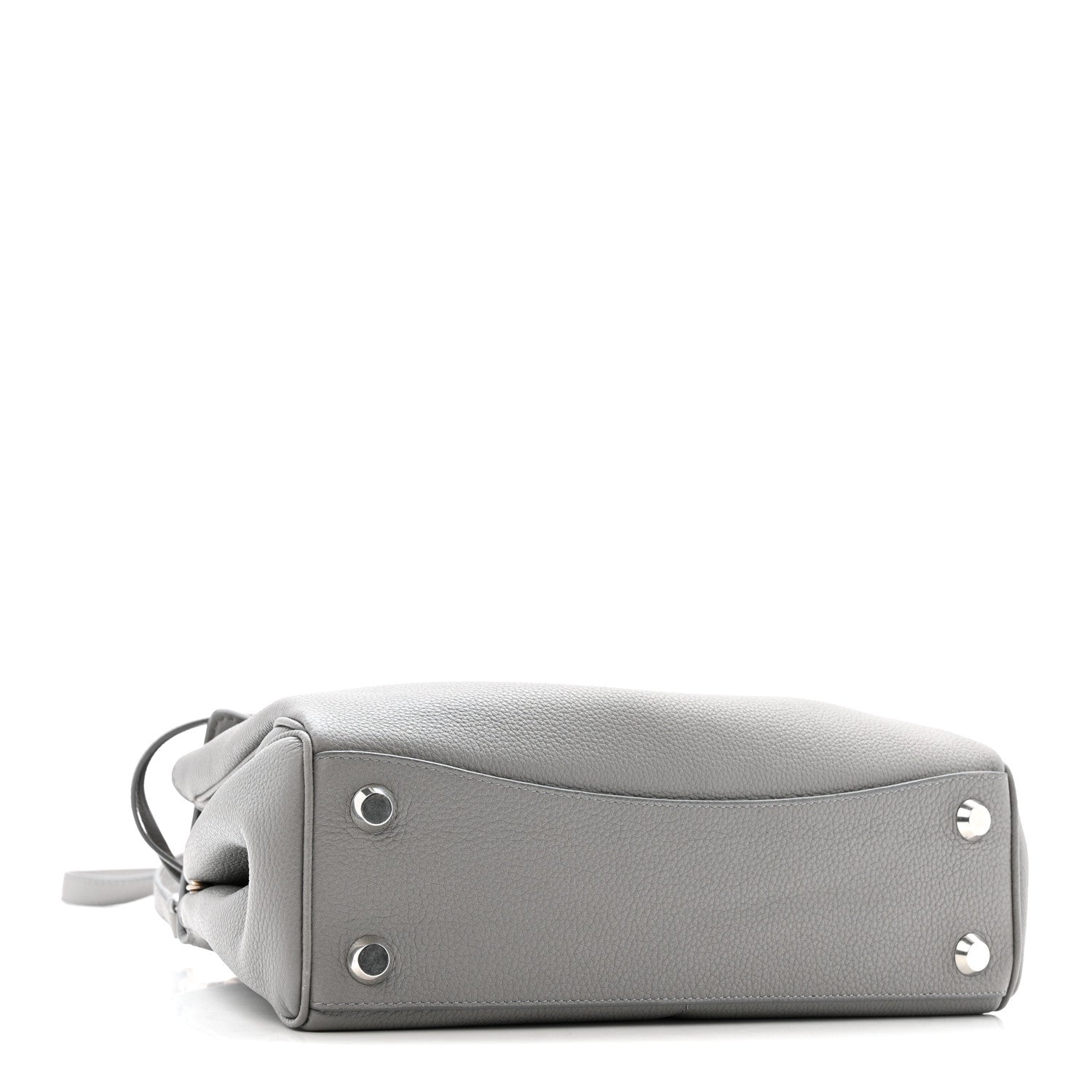 Balenciaga Grained Calfskin Small Rodeo Top Handle Handbag Grey